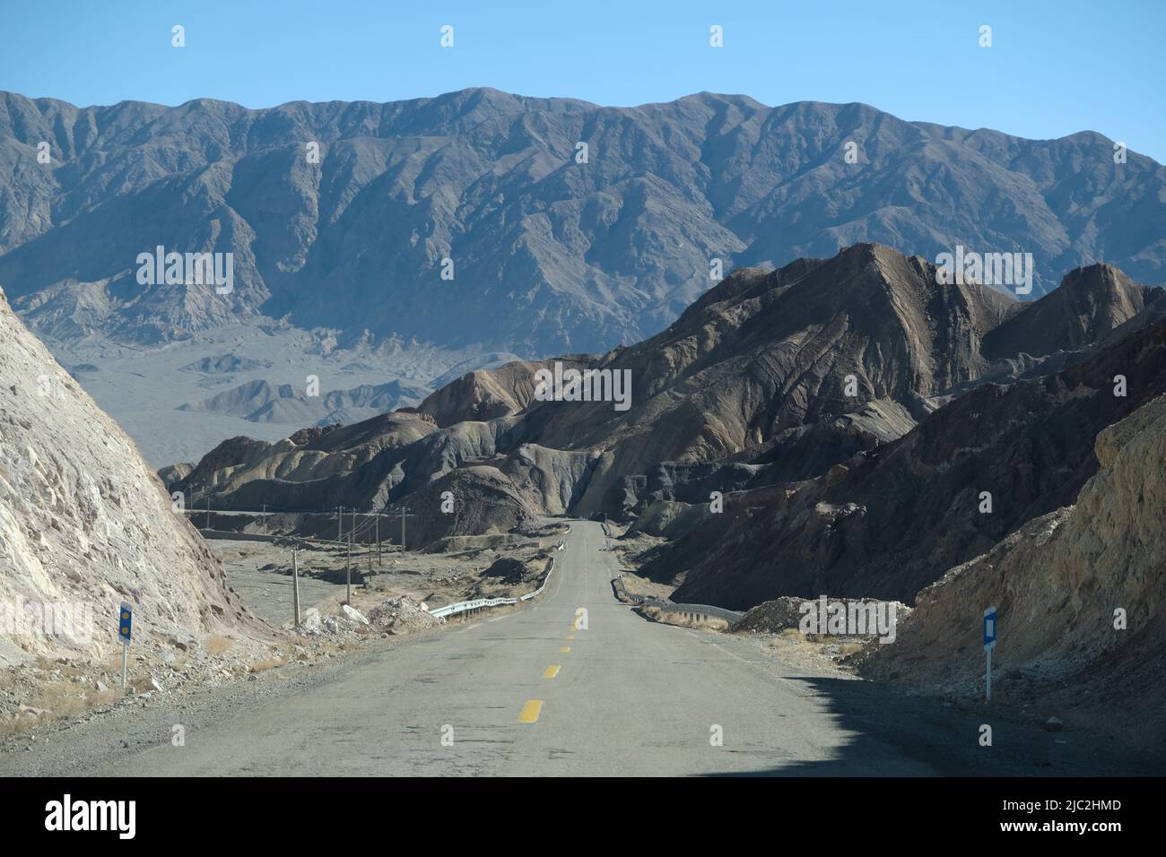 Road running through Iran`s mountains Stock Photo